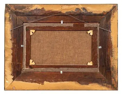 Willard Metcalf, "The Barn Door", Oil On Canvas