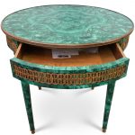 Imperial Malachite and Bronze Table