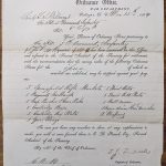 American Civil War Document Ordinance Office Signed, 1864