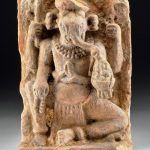 15th C. Indian Stone Ganesha Relief Carving