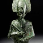 Tall Egyptian Bronze Osiris, Pre-1960 Provenance