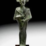 Tall Egyptian Bronze Osiris, Pre-1960 Provenance