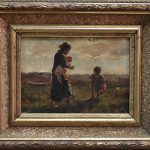 Edith Hume (1843-1906) Oil Painting Mother and Child