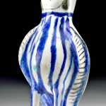13th C. Persian Seljuk Glazed Pottery Vessel Harpy Form
