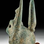 Superb Greek Archaic Bronze Protome Head of Griffin
