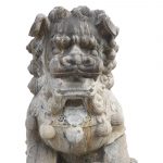 Monumental Qing Dynasty Stone Foo Dogs