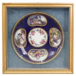 (2 Pc) 19th Cent Sevres Chargers In Gilded Wooden Frame