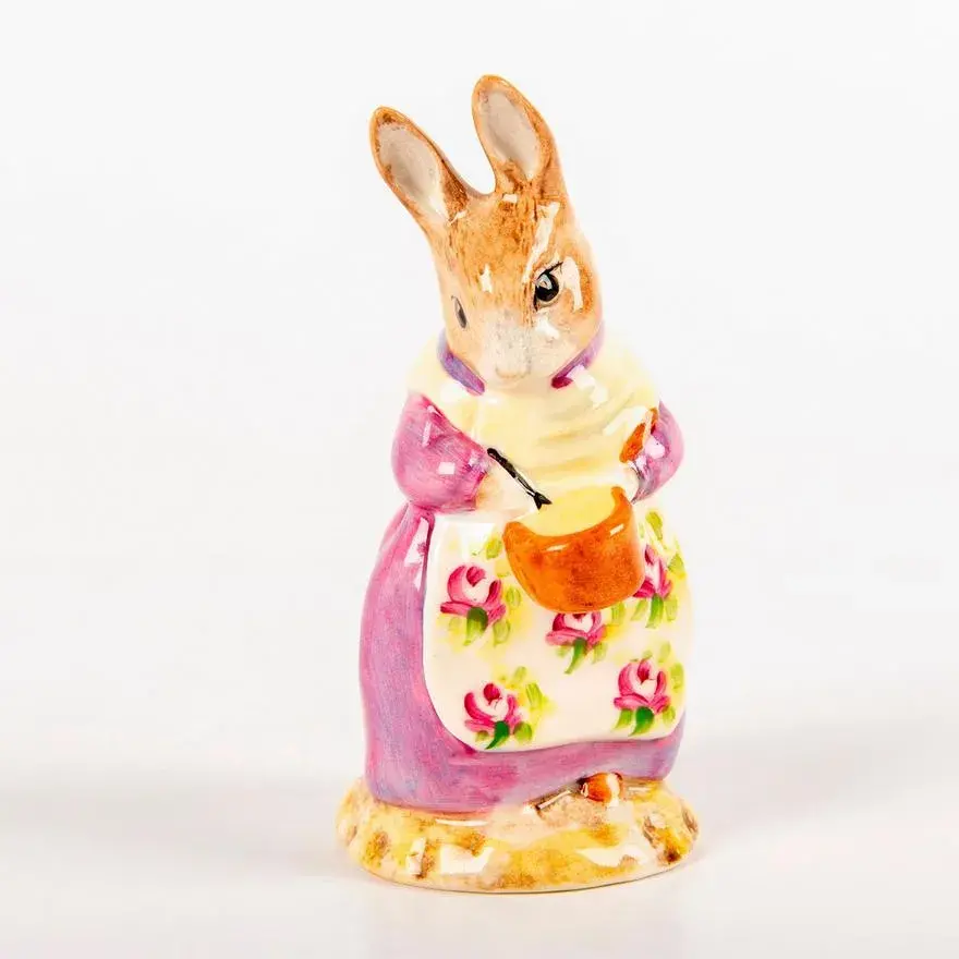 Beswick Beatrix Potter Figurine, Mrs Rabbit Cooking Colorway