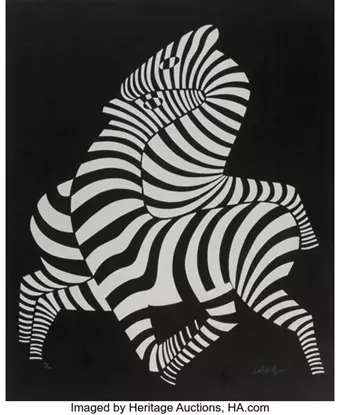 Victor Vasarely, Tsikos C, 1989. Image from Heritage Auctions.