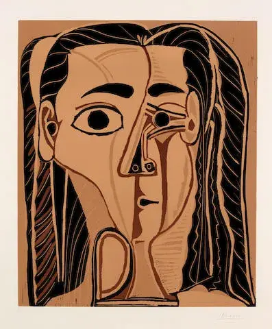 Pablo Picasso (1881-1973) Jacqueline au Bandeau de Face (Grand Tête de Femme)