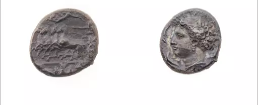 Sicily. Syracuse, c. 405-395 BC and later. AR Decadrachm, (41.92g), unsigned dies in the style of the artist Euainetos. Image courtesy of Doyle.