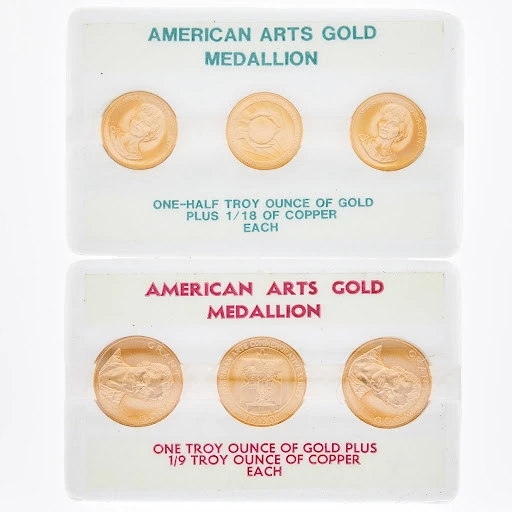 The United States American Arts Gold Medallions. Image courtesy of Doyle. 