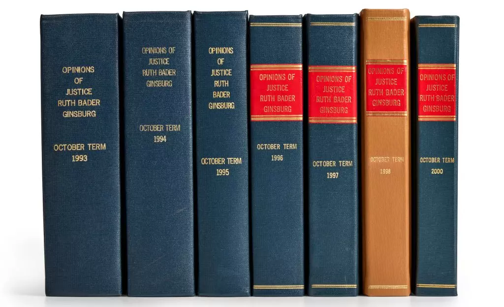 The collected opinions of Justice Ruth Bader Ginsburg. Image courtesy of Bonhams.