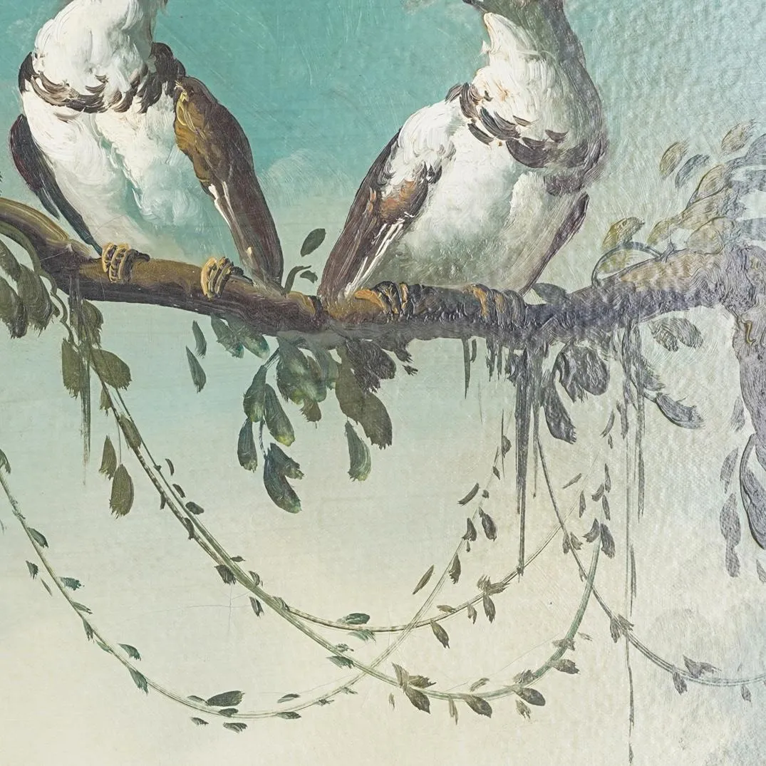 Ira Monte (Spanish, b.1918) "Exotic Birds" Oil on
