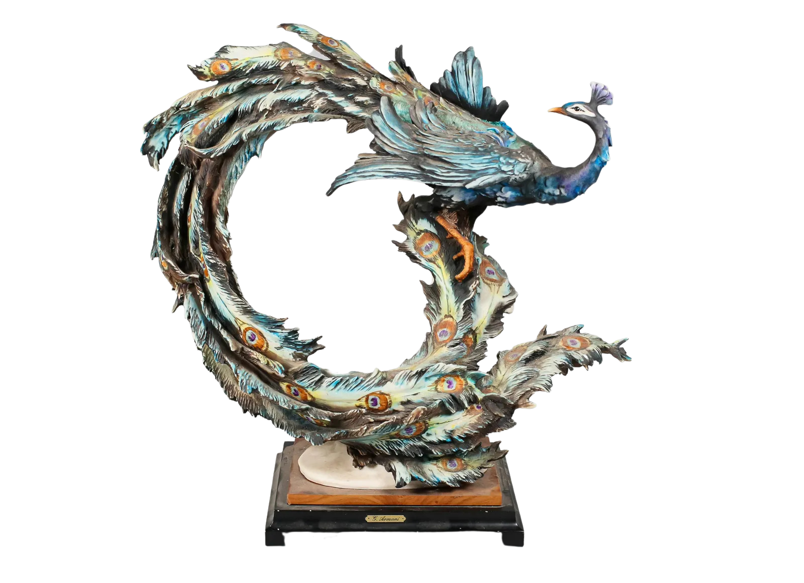 Giuseppe Armani Peacock Capodimonte Figurine - Auction Daily