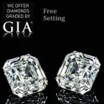 45.76 carat diamond pair Square Emerald cut Diamond GIA Graded 1) 22.88 ct, Color I, VS1 2) 22.88 ct, Color I, VS1. Appraised Value: $4,919,200