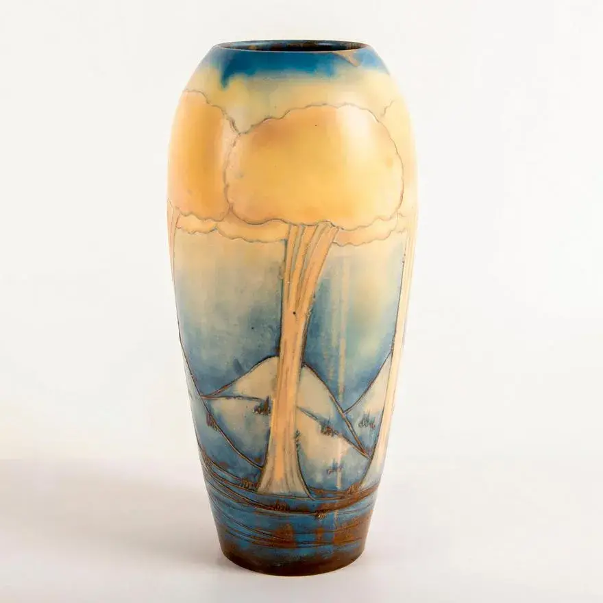 Rare Large Moorcroft Pottery Vase, Hazeldene