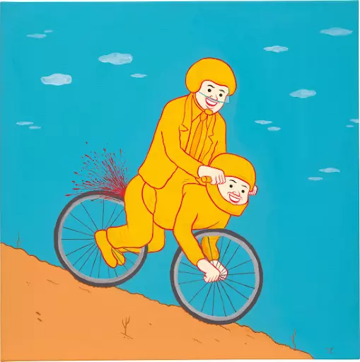 Joan Cornellà’s Untitled painting sold for HK$302,400. Image courtesy of Phillips.