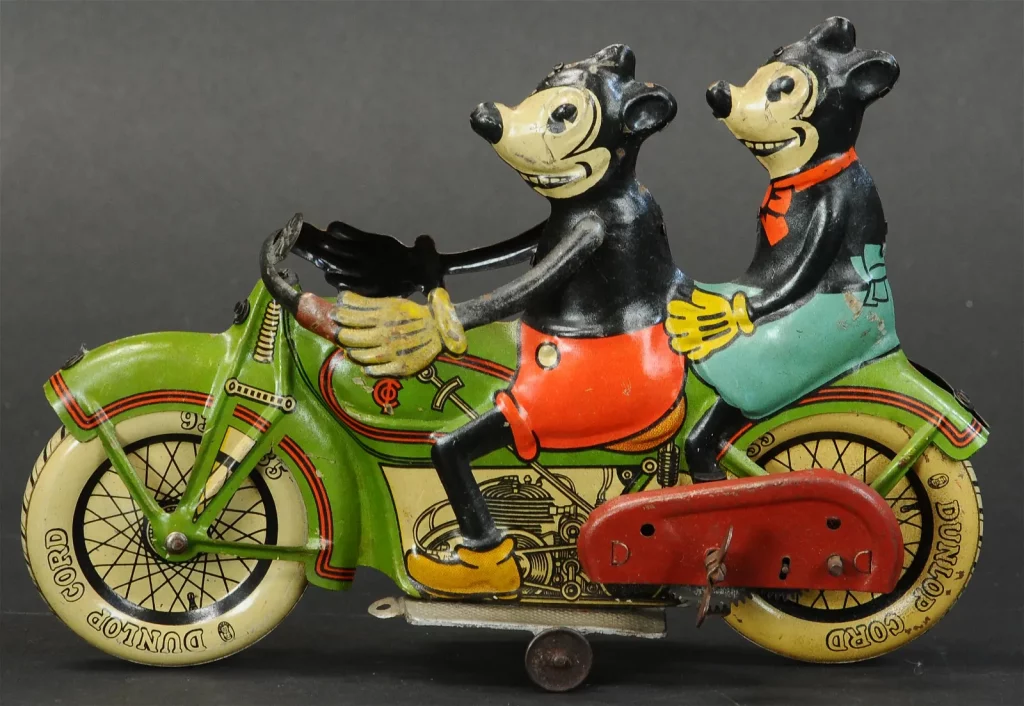 75. TIPPCO MICKEY AND MINNIE MOUSE MOTORCYCLE | c.