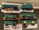 LIONEL Train Set 384E BLUE COMET 11-5010-1 Standard Gauge Tinplate Set with box plus accessories