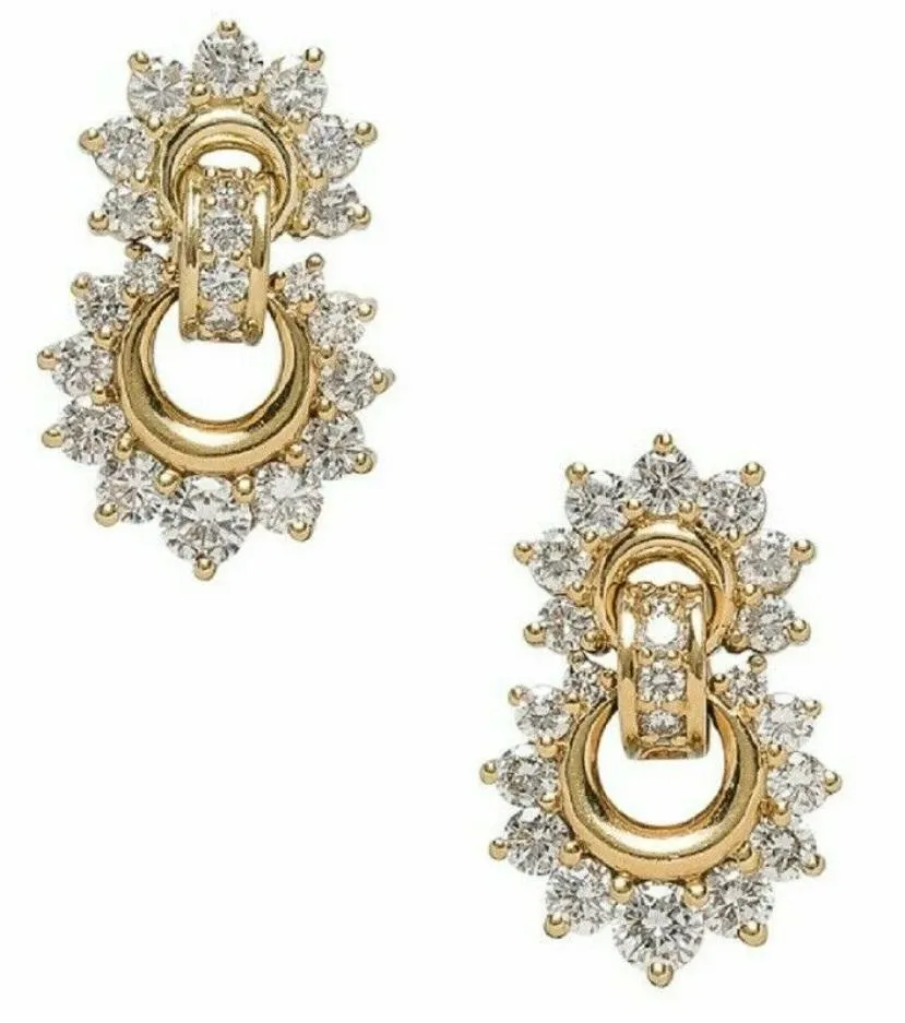 Jose Hess 18k diamond pair earrings