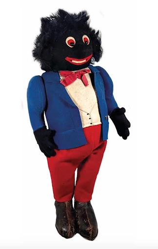 Lot #5099, a fully jointed Golliwog doll from Ladenburger Spielzeugauktion’s premier Steiff sale. Image courtesy of Ladenburger Spielzeugauktion GmbH.