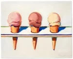 WAYNE THIEBAUD (1920 - 2021) Three Ice Cream Cones