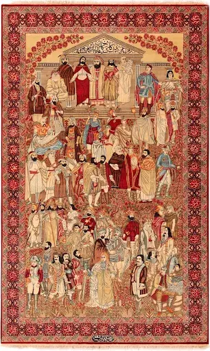 Antique Persian Kerman Mashahir rug. Image courtesy of Nazmiyal Auctions. 
