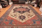 Large Antique Persian Serapi Rug 19 ft 1 in x 11 ft 10 in (5.82 m x 3.61 m)