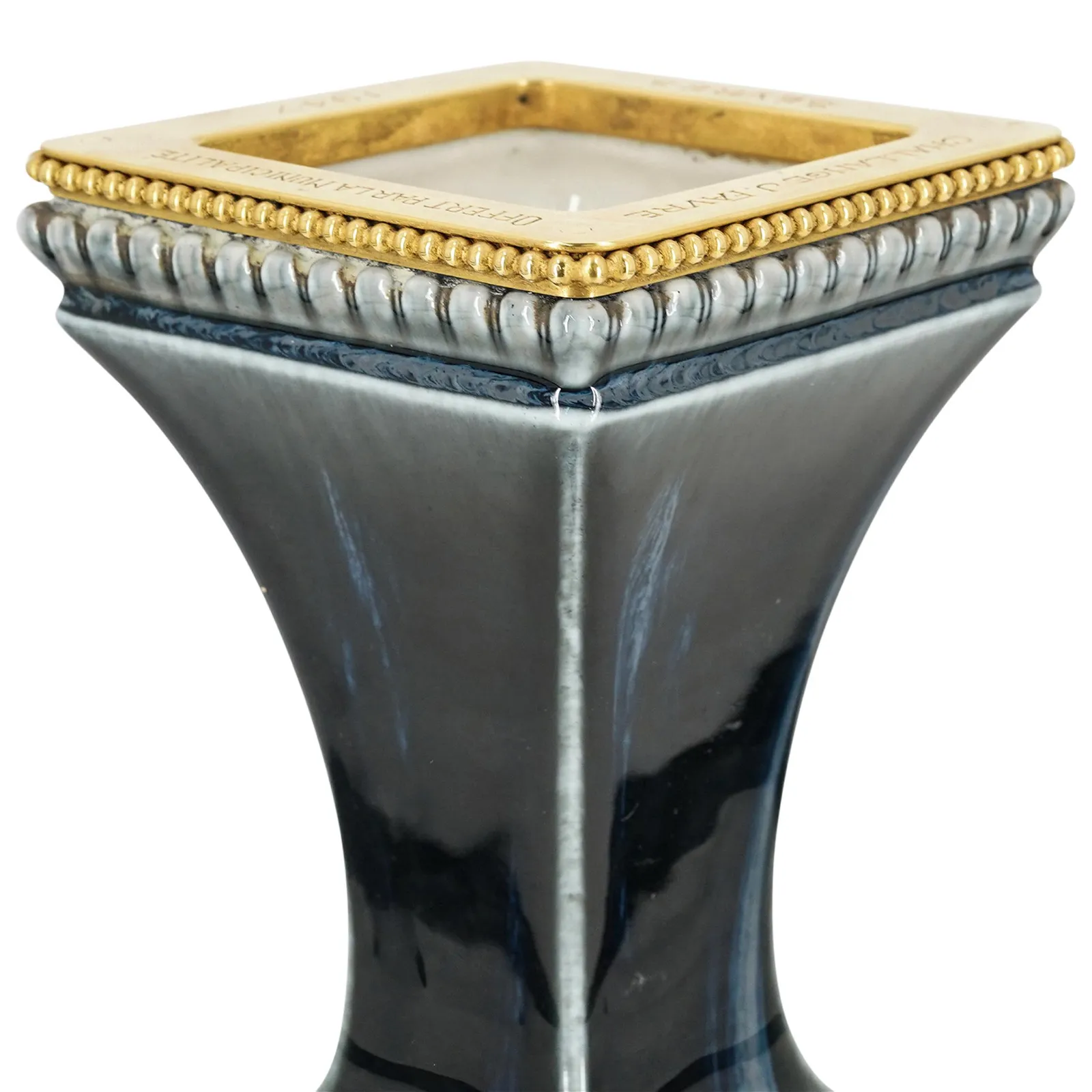 Sevres Flambe Porcelain Bronze Mounted Vase