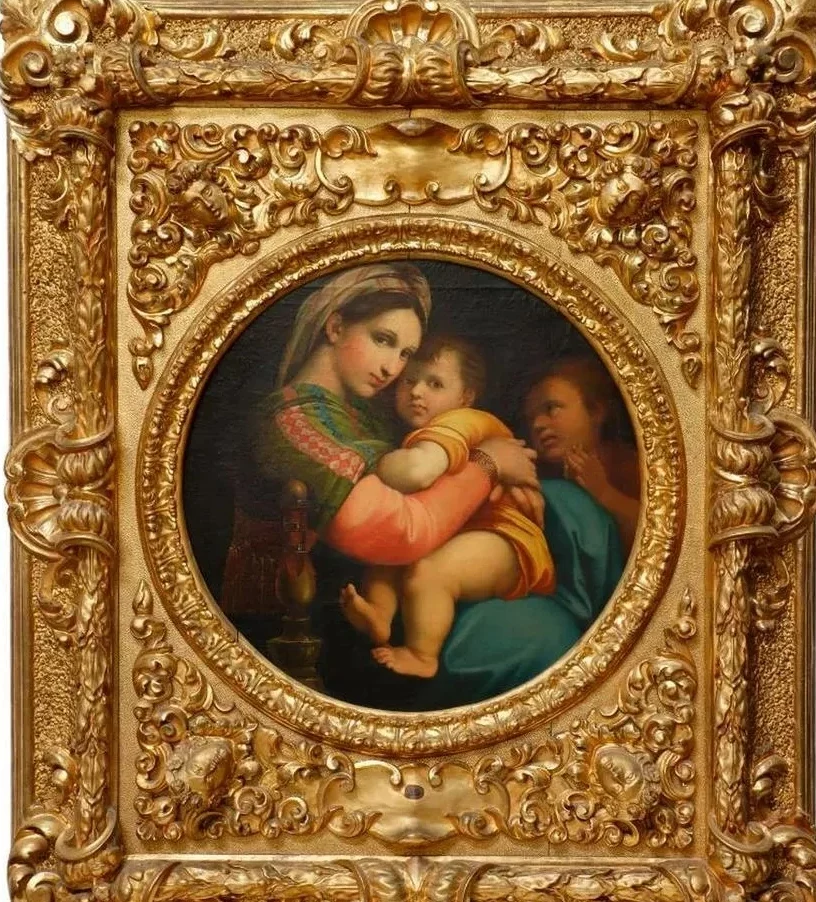 After Raffaello Sanzio Urbino (Raphael) (Italian, 1483-1520). Title: Madonna of the Chair, 1514