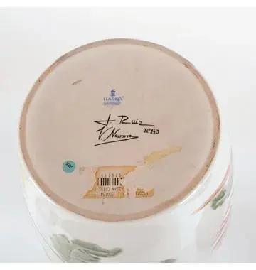 Pheasants & Mums 1001621 - Large Lladro Porcelain Vase