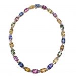 Bayco Multi-Colored Sapphire & Diamond Necklace