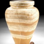 Large Egyptian Banded Alabaster Jar