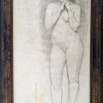Antique Original Drawing Nude ASHCAN SCHOOL, New York