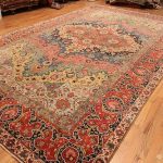 ANTIQUE PERSIAN TABRIZ , 11 ft x 18 ft 4 in (3.35 m x 5.59 m)