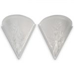 Lalique "Heliconia" Crystal Wall Sconces