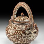 Thai Sawankhalok Pottery Zoomorphic Teapot w/ TL