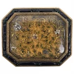 Chinese Imperial Gilt Bronze Embellished Panel Tribute