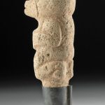 Maya Stone Kneeling Monkey Figure