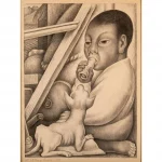 Diego Rivera (Mexican 1886-1957) Original Signed & Lithograph, El Nino Del Taco