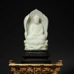 QingLong, A Carved Jade Buddha Shakyamuni Statue