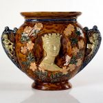 Doulton Lambeth Queen Victoria Exhibition Vase By Tinworth