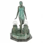 Max Le Verrier By Fayral Art Deco Table Lamp