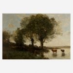 Jean-Baptiste-Camille Corot (French, 1796?1875) Le Rappel des Vaches