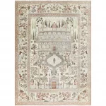 Antique Persian Palace Scene Tabriz Rug. 15 Ft 6 In X 10 Ft 10 In (4.72 M X 3.3 M).