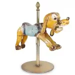 Antique Disney World Polychrome Wood "Pluto" Carousel Figure