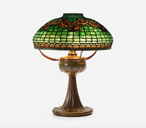 Tiffany Tyler Scroll lamp. Image courtesy of Rago Arts and Auction.