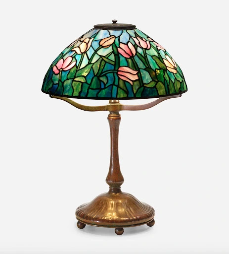 Tiffany Tulip lamp. Image courtesy of Rago Arts and Auction.