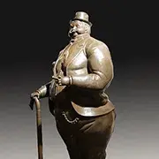 Fat English Gentleman Banker bronze by Fernando Botero.